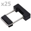Spona ve tvaru U s plastem pro plotové sloupky 60x40 mm 25 sad 144505