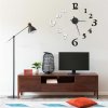 3D Nástěnné hodiny moderní design černobílé 100 cm XXL 325150