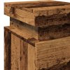 Noční stolky s LED 2 ks old wood 35x39x55 cm kompozitní dřevo 857655