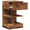 Bedside Cabinets 2 pcs starého dřeva 40x35x65cm dřevotříska 856749