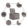 Polohovací křeslo taupe textil 4015623