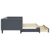 Válenda s přistýlkou a zásuvkami tmavě šedá 90 x 200 cm samet 3196740