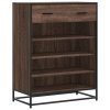 Botník hnědý dub 75 x 38 x 97,5 cm kompozitní dřevo a kov 3300879