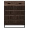 Botník hnědý dub 75 x 38 x 97,5 cm kompozitní dřevo a kov 3300879