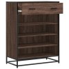 Botník hnědý dub 75 x 38 x 97,5 cm kompozitní dřevo a kov 3300879