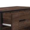 Botník hnědý dub 75 x 38 x 97,5 cm kompozitní dřevo a kov 3300879