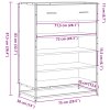 Botník hnědý dub 75 x 38 x 97,5 cm kompozitní dřevo a kov 3300879