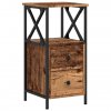 Noční stolek old wood 34 x 35,5 x 70 cm kompozitní dřevo 857250
