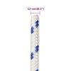 Lodní lano bílé 12 mm 25 m polypropylen 152299