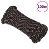 Lodní lano černé 4 mm 100 m polypropylen 152329