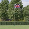 Vlajka UK a stožár 5,55 m hliník 3147140