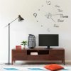 3D nástěnné hodiny moderní design stříbrné 100 cm XXL 325155