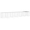 Klec pro kuřata se střechou světle šedá 603 x 98 x 90 cm ocel 3189046