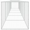 Klec pro kuřata se střechou světle šedá 603 x 98 x 90 cm ocel 3189046