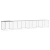 Klec pro kuřata se střechou světle šedá 603 x 98 x 90 cm ocel 3189046