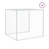 Klec pro kuřata se střechou světle šedá 603 x 98 x 90 cm ocel 3189046