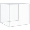 Klec pro kuřata se střechou světle šedá 603 x 98 x 90 cm ocel 3189046