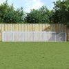 Klec pro kuřata se střechou světle šedá 603 x 98 x 90 cm ocel 3189046