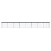 Klec pro kuřata se střechou antracitová 803 x 98 x 90 cm ocel 3189052