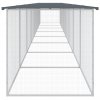 Klec pro kuřata se střechou antracitová 803 x 98 x 90 cm ocel 3189052