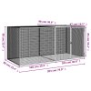 Klec pro kuřata se střechou světle šedá 203 x 98 x 90 cm ocel 3189044
