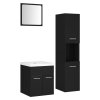 Set koupelnového nábytku černý dřevotříska 3071127