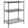 Úložný regál 3 police 60 x 35 x 76 cm černý 150 kg 324620