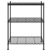 Úložný regál 3 police 60 x 35 x 76 cm černý 150 kg 324620