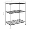 Úložný regál 3 police 60 x 35 x 76 cm černý 150 kg 324620