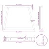 Nohy konferenčního stolku ve tvaru V, 2 ks, černé, 40 x (30-31,3) cm, ocel 4012524