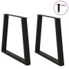 Nohy k jídelnímu stolu ve tvaru V, 2 ks, černé, 80 x (72-73,3) cm, ocel 4012572