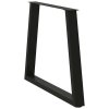 Nohy k jídelnímu stolu ve tvaru V, 2 ks, černé, 80 x (72-73,3) cm, ocel 4012572