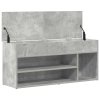 Botník betonově šedý 102x30,5x45 cm kompozitní dřevo 859139