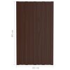 Střešní panely 36 ks pozinkovaná ocel hnědé 80 x 45 cm 317206