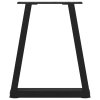 Nohy konferenčního stolku ve tvaru V, 2 ks, černé, 28 x (42-43,3) cm, ocel 4012540