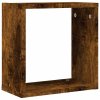 Nástěnné police kostky 2 ks kouřový dub 30 x 15 x 30 cm 815879