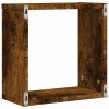 Nástěnné police kostky 2 ks kouřový dub 30 x 15 x 30 cm 815879