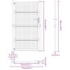 Zahradní branka černá 100 x 175 cm ocelová s křížovým designem 4101002