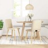 Jídelní židle 2 ks krémové textil 4101075
