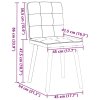 Jídelní židle 2 ks krémové textil 4101075