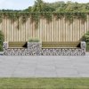 Zahradní lavice s gabionovým košem impregnovaná borovice 3196250