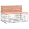 Zahradní lavice gabionový design 287x71x65,5 cm masiv douglasky 3196252