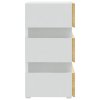 Noční stolek s LED bílý a dub sonoma 45 x 35 x 67 cm kompozit 326845