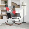 Houpací křeslo patchwork textil 328203