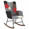 Houpací křeslo patchwork textil 328203