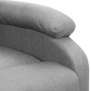Zvedací masážní křeslo světle šedé textil 329709