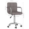 Otočná jídelní židle taupe textil 3087978