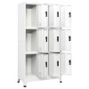 Uzamykatelná skříň bílá 90 x 45 x 180 cm ocel 339804
