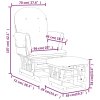 Křeslo glider se stoličkou krémově bílé textil 351668