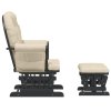 Křeslo glider se stoličkou krémově bílé textil 351668